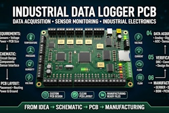 design industrial data logger pcb and data acquisition circuit with sensor pcb