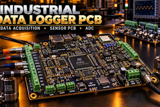 design industrial data logger pcb and data acquisition circuit with sensor pcb