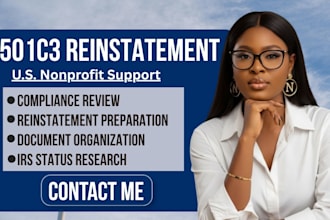 help with nonprofit compliance and 501c3 reinstatement preparation