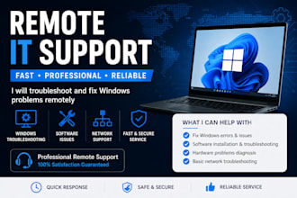 troubleshoot and fix windows PC problem remotly