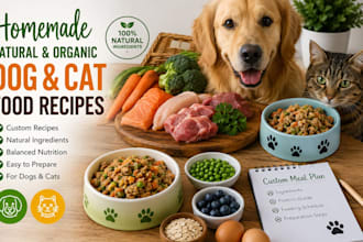 formulate homemade natural and organic dog and cat food recipes