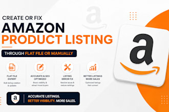 create amazon product listing using flat file