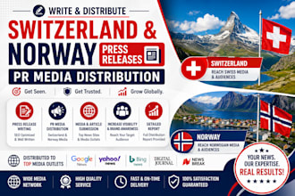 write and distribute switzerland and norway press releases PR media
