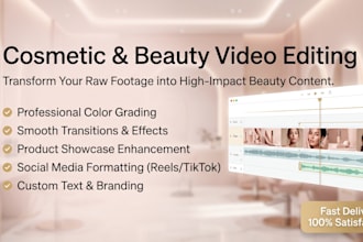 do high converting cosmetic and beauty video editing