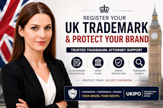 register your uk trademark and provide trademark attorney support