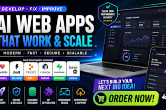 develop ai web apps using lovable, bolt, replit, base44, cursor, supabase ai app