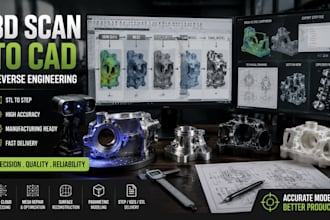 convert 3d scan data to cad models with reverse engineering, stl to step files