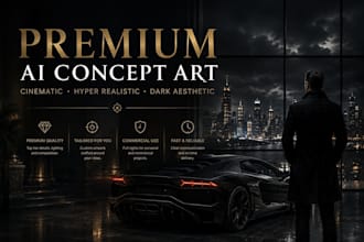 create realistic ai concept art with dark aesthetics