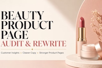 audit and rewrite beauty product descriptions for ecommerce