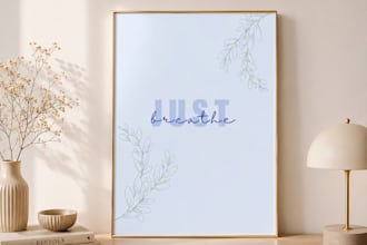 design modern minimalist printable wall art and digital wall art