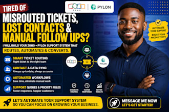 integrate zoho pylon tickets support contacts routing automation queue