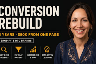 increase your shopify conversion rate with a high converting sales page