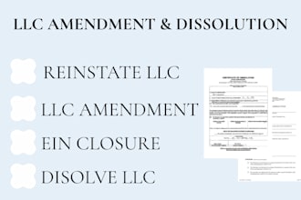 file your US llc amendment, name change, or llc dissolution