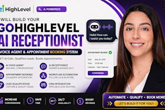 build gohighlevel ai receptionist voice agent agent studio appointment booking