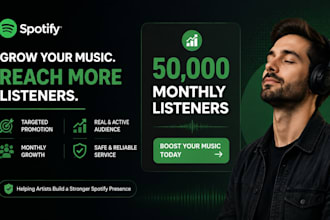 promote your spotify music to reach targeted monthly listeners worldwide