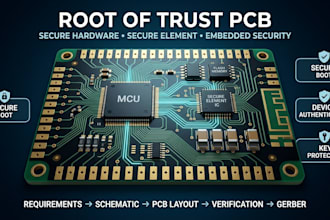 design root of trust pcb with secure element and hardware security secure pcb