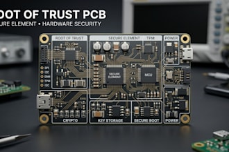 design root of trust pcb with secure element and hardware security secure pcb