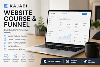 build kajabi website, course and funnel