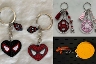 design custom 3d fidget clickers articulated flexi toy model keychain stl 3mf