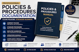 write professional policies, procedures and business manuals
