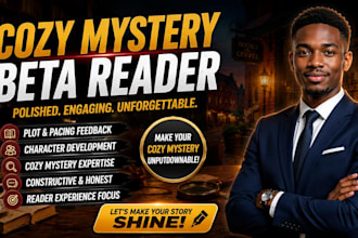 beta read your cozy mystery manuscript with detailed feedback