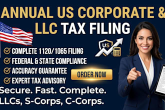 handle your annual tax filing, tax preparation, tax return and corporation tax