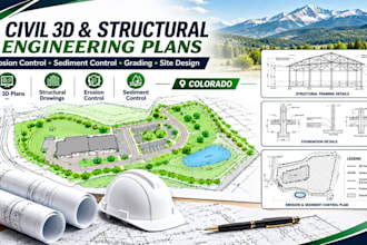 design civil 3d plan, structural, erosion and sediments control plan in colorado