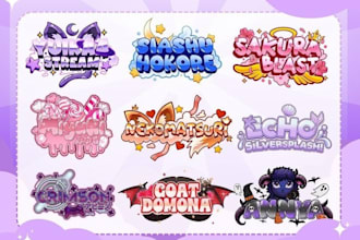 design a cute kawaii logo for vtuber and streamer