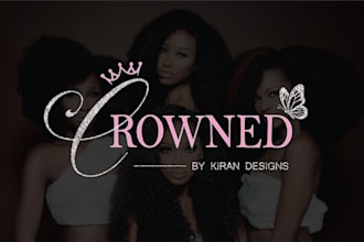 design a free stylish hair extension and beauty logo