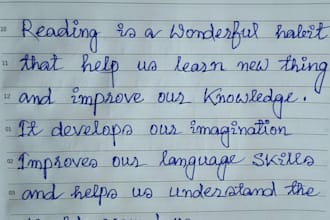 handwriting service , letters and documents