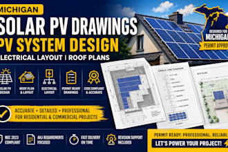 michigan solar panel drawings pv system design electrical layout roof plans