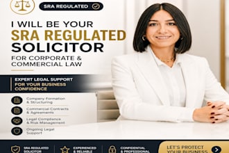 be your sra regulated solicitor for corporate and commercial law