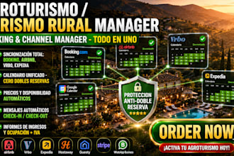 setup airbnb booking com channel manager for agroturismo