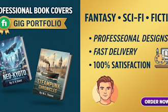 do a professional book cover, paperback, ebook hardcover and dust jacket