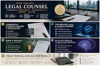draft ndas, general terms, review contracts, strategic advice, IP, privacy etc