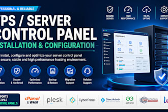 install and configure any control panel on your vps or server