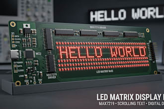 design custom led matrix display pcb for digital displays scrolling text max7219