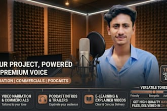 be your professional voice artist for commercial and narration