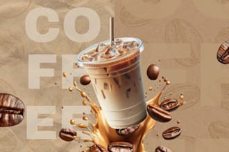 design professional food, cafe and bakery posters