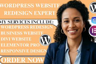build custom wordpress website, wordpress divi redesign as a wordpress developer