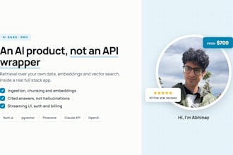 build an ai saas with rag, embeddings and vector search