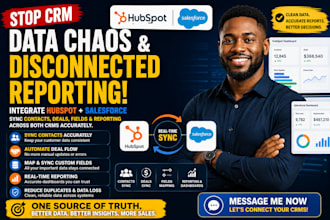 integrate hubspot salesforce contacts deals fields reporting dashboards