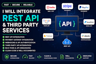 integrate rest API payment gateway and third party apis