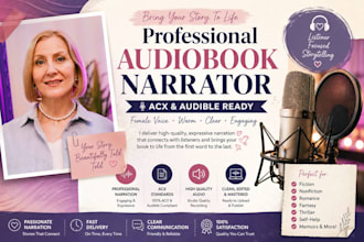 female voice actor, engaging voice acting for commercial and youtube voice over