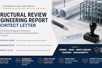 structural review engineer report architect letter in virginia idaho nj co tx ma