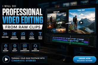 edit professionally raw clips into complete episodes