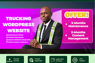 design professional trucking and logistics wordpress website