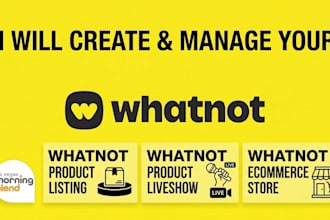 whatnot product listing, whatnot product liveshow, whatnot ecommerce store