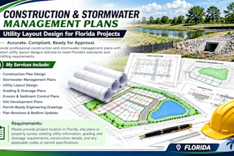 design construction and stormwater management plan for utility layout in florida
