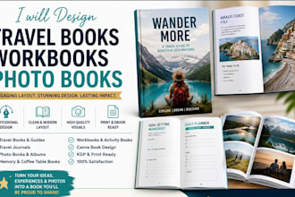 design travel book travel guide travel journal and photo book